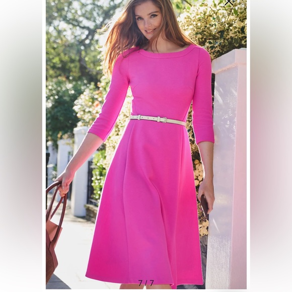 Boden Maisy Ottoman Dress. Pink. Size 4 - Picture 2 of 11